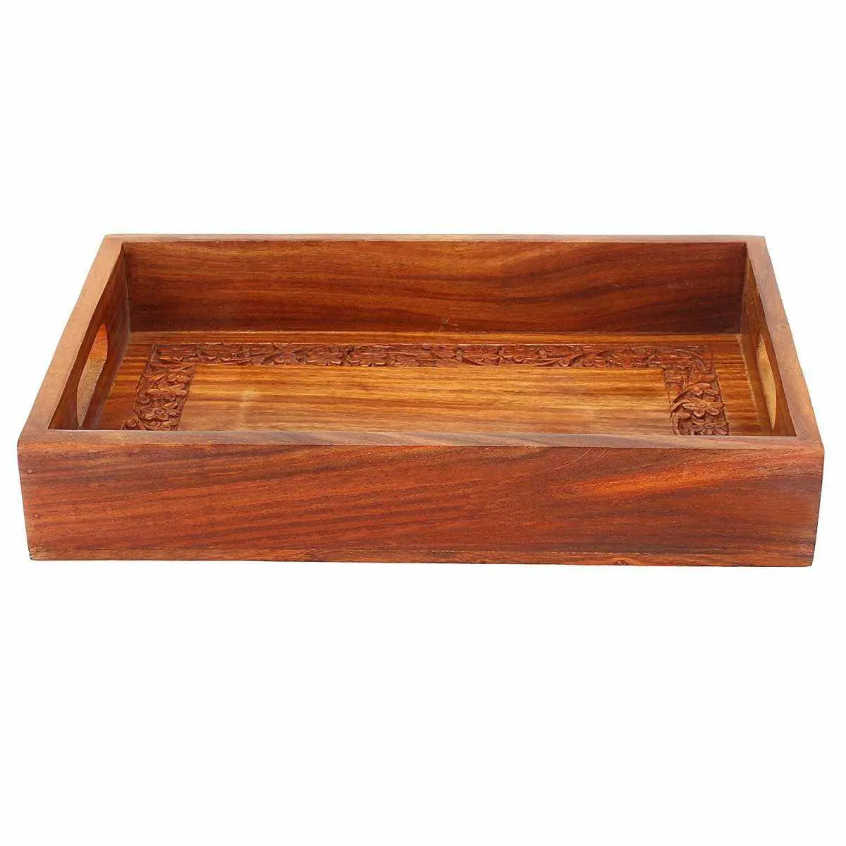 Sheesham Wooden handmade Serving Tray 12x8x1.25 inches