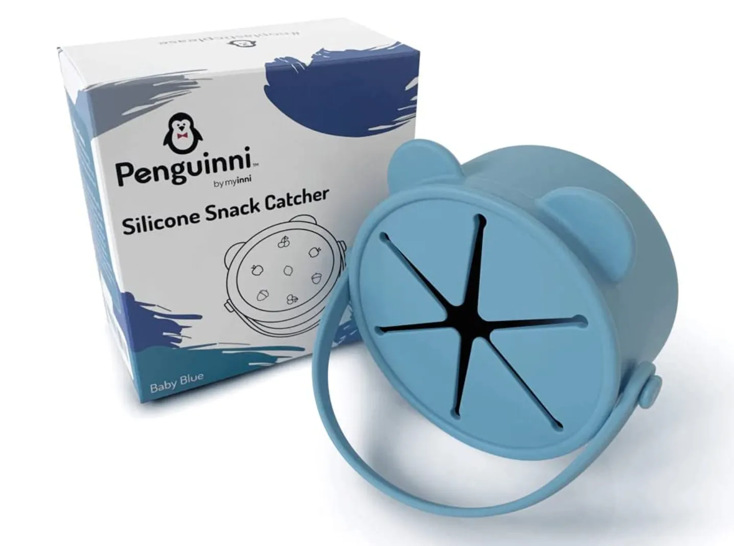 Silicone Spill Proof Snack Cups (Baby Blue)