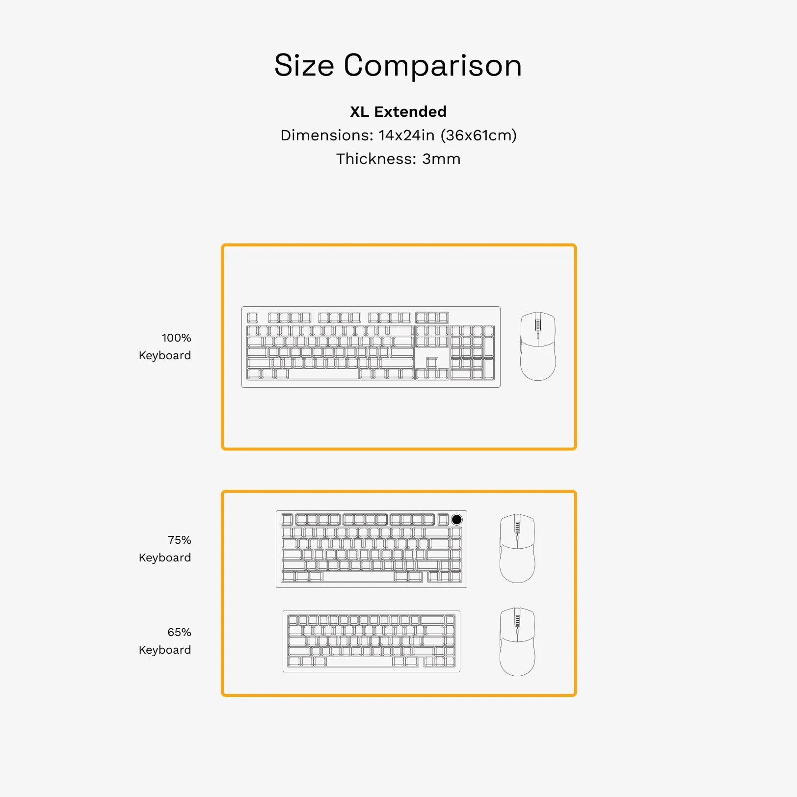 Stitched Cloth Mouse Pad XL Extended 14 x 24