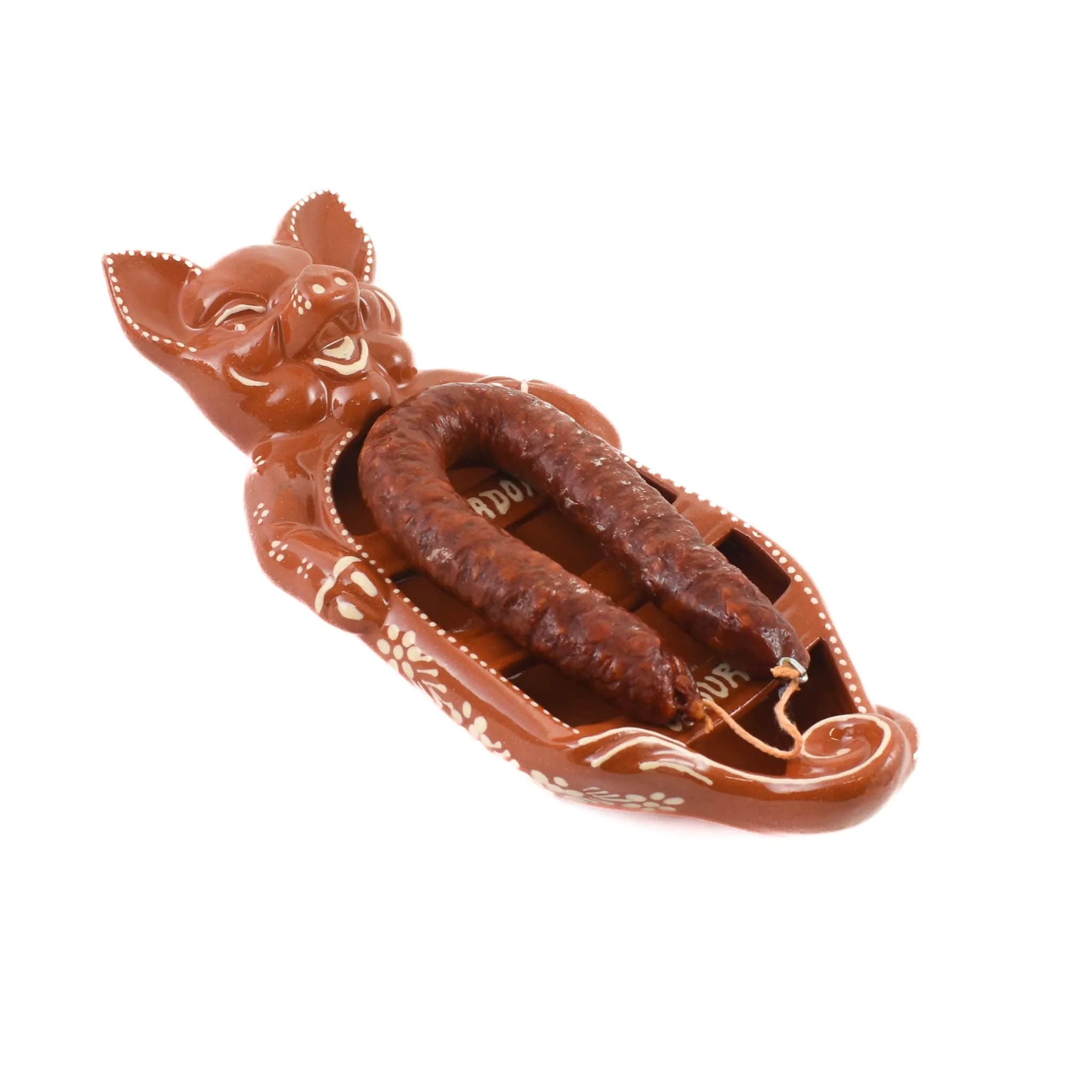 Terracotta Chorizo Pig Serving Dish, 33cm