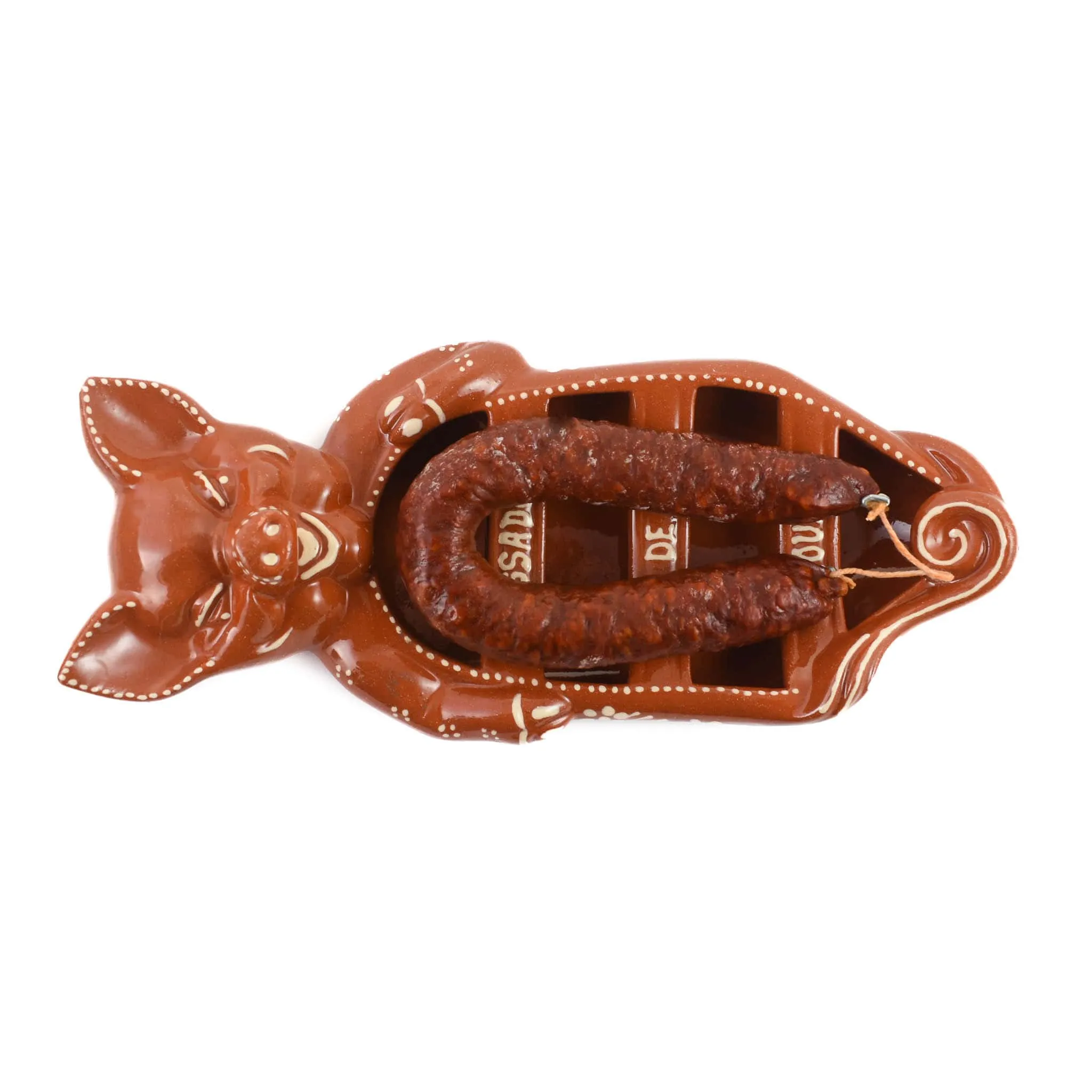 Terracotta Chorizo Pig Serving Dish, 33cm