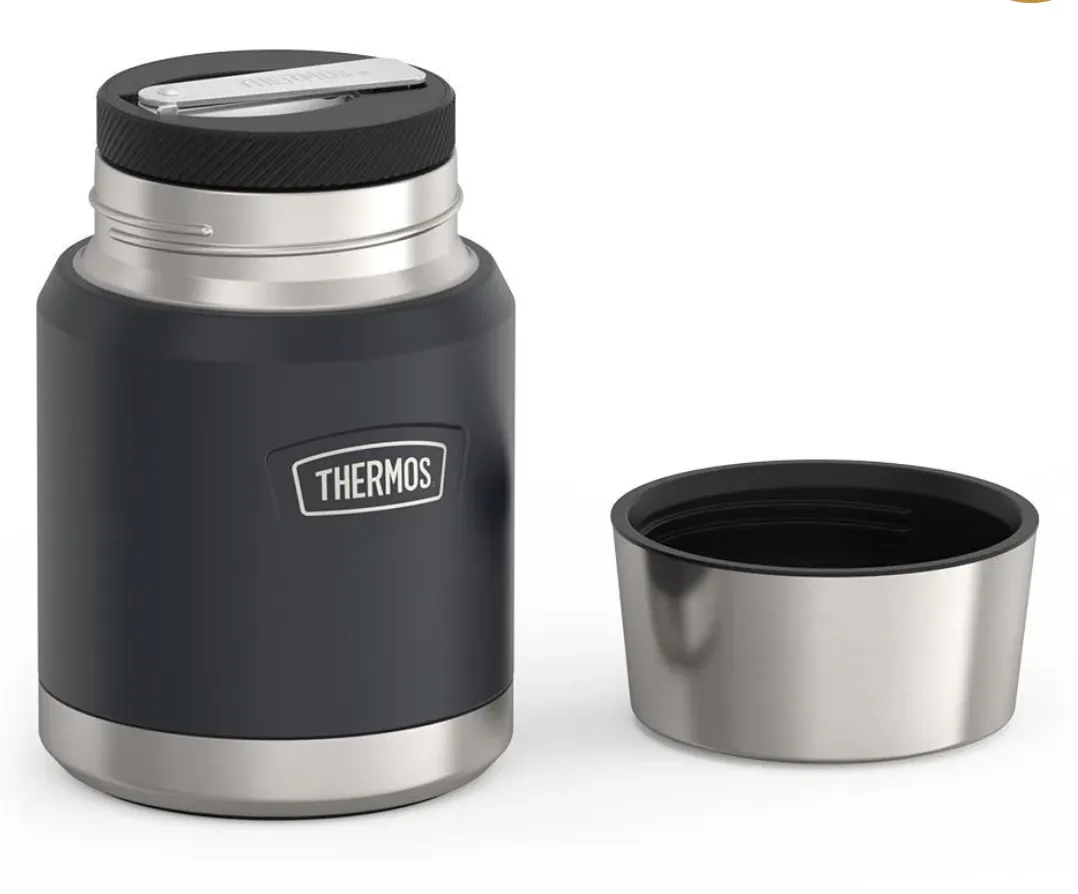 Thermos Insulated Stainless Steel Food Jar & Spoon – Granite – 16 oz.