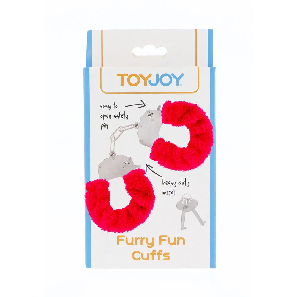 ToyJoy Furry Fun Handcuffs Red