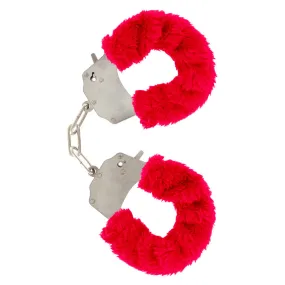 ToyJoy Furry Fun Handcuffs Red