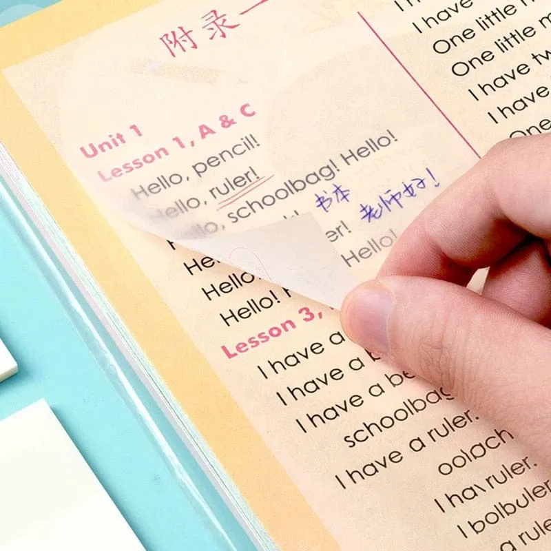 Transparent Sticky Notebook Waterproof Pet Tear Memo Pad