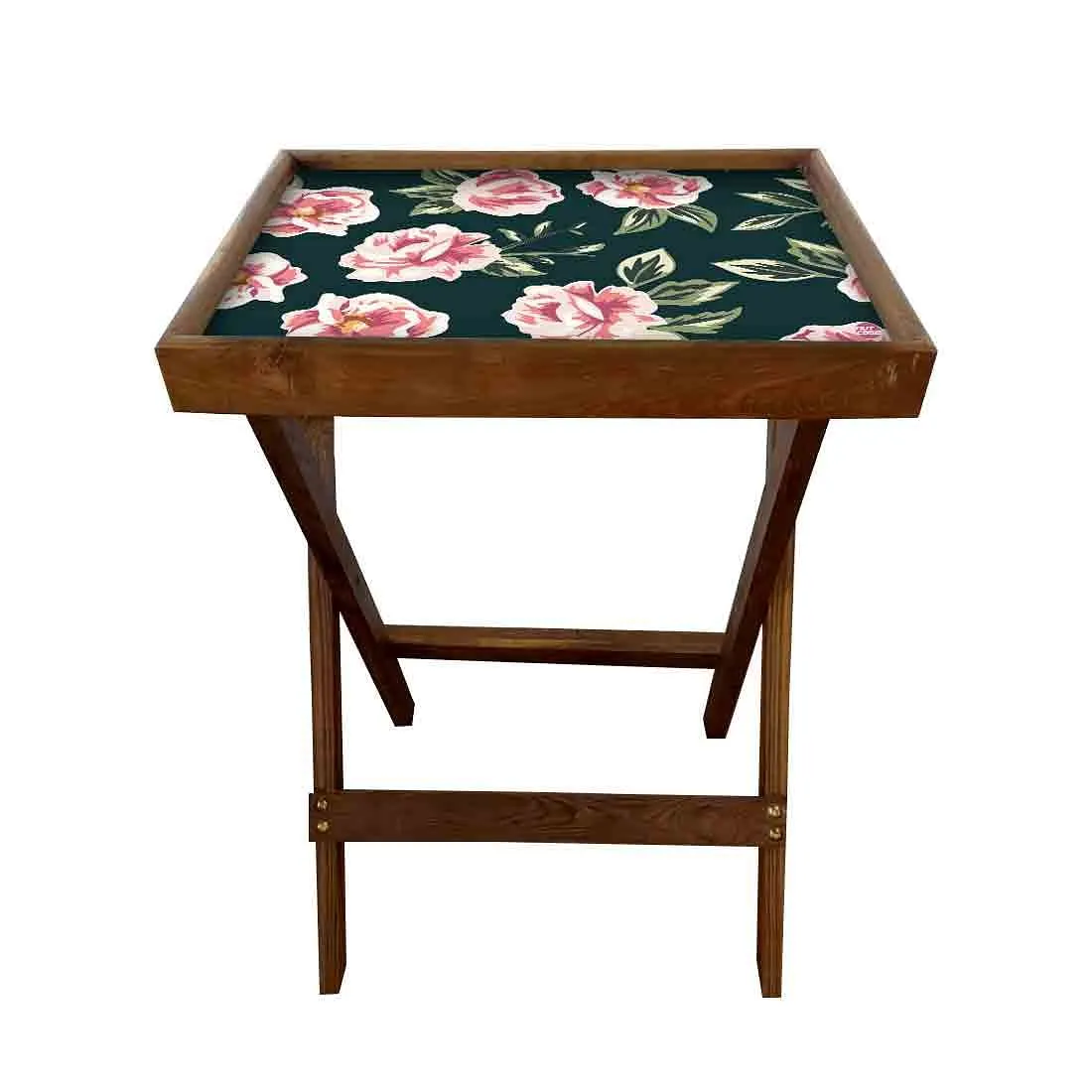 TV Trays Table Bar Snacks Serving Tables - Roses