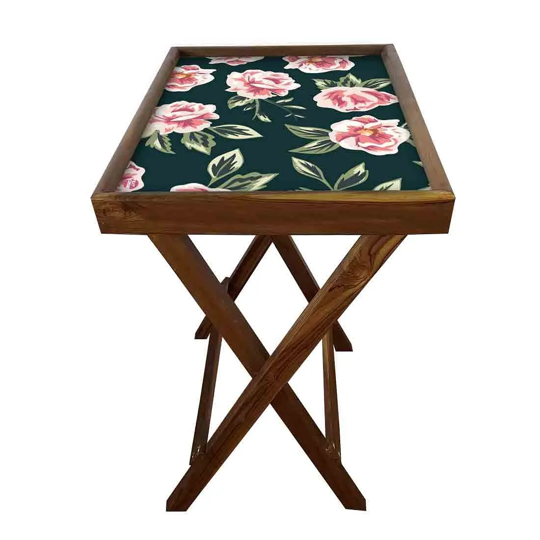 TV Trays Table Bar Snacks Serving Tables - Roses