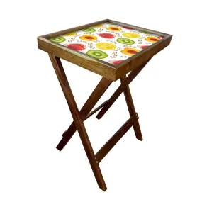 TV Trays With Stand for Kids Breakfast Serving Tables  - Fruits