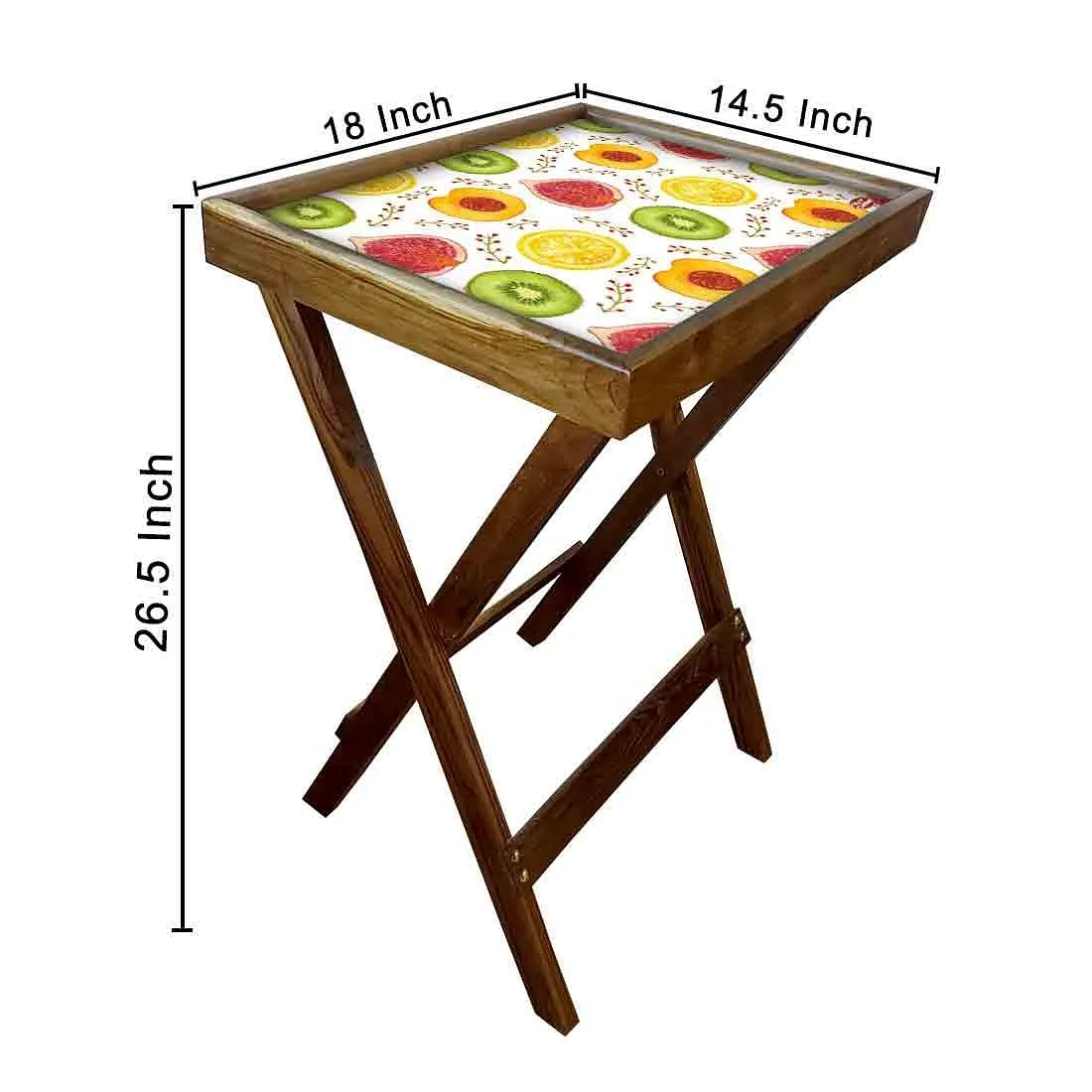 TV Trays With Stand for Kids Breakfast Serving Tables  - Fruits