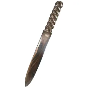 Vintage Sterling Silver Letter Opener Torchon, Italy, 1970s