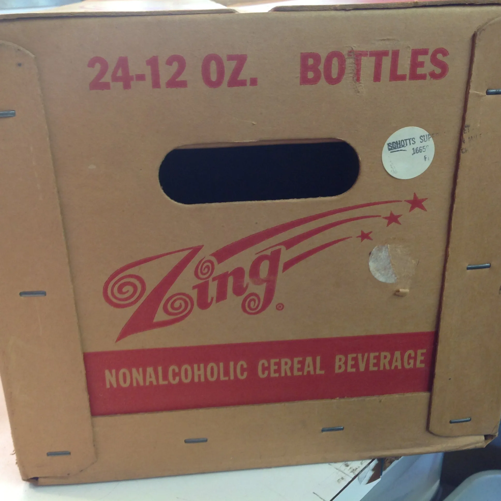 Vintage Zing Nonalcoholic Cereal Beverage 24 Count 12 Oz Bottle Case