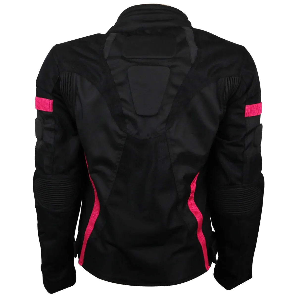 VL1674P Womens Advanced 3-Season CE Armor Pink Mesh Motorcycle Jacket