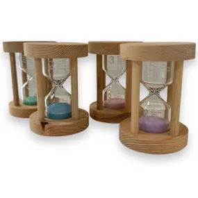 Wooden Sand Timers (Set of 4)