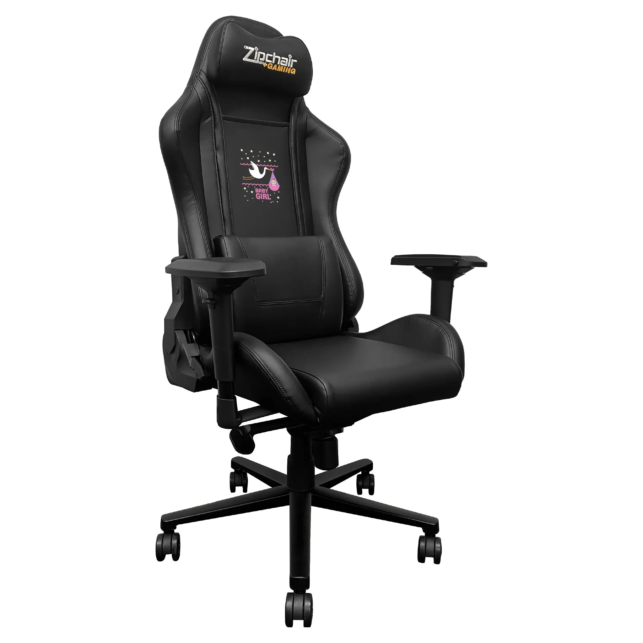 Xpression Pro Gaming Chair with Baby Girl Stork Logo
