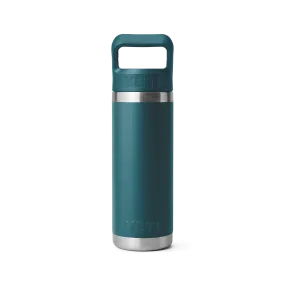 Yeti Rambler 18oz/532ml Bottle with Colour Match Straw Cap - Agave Teal