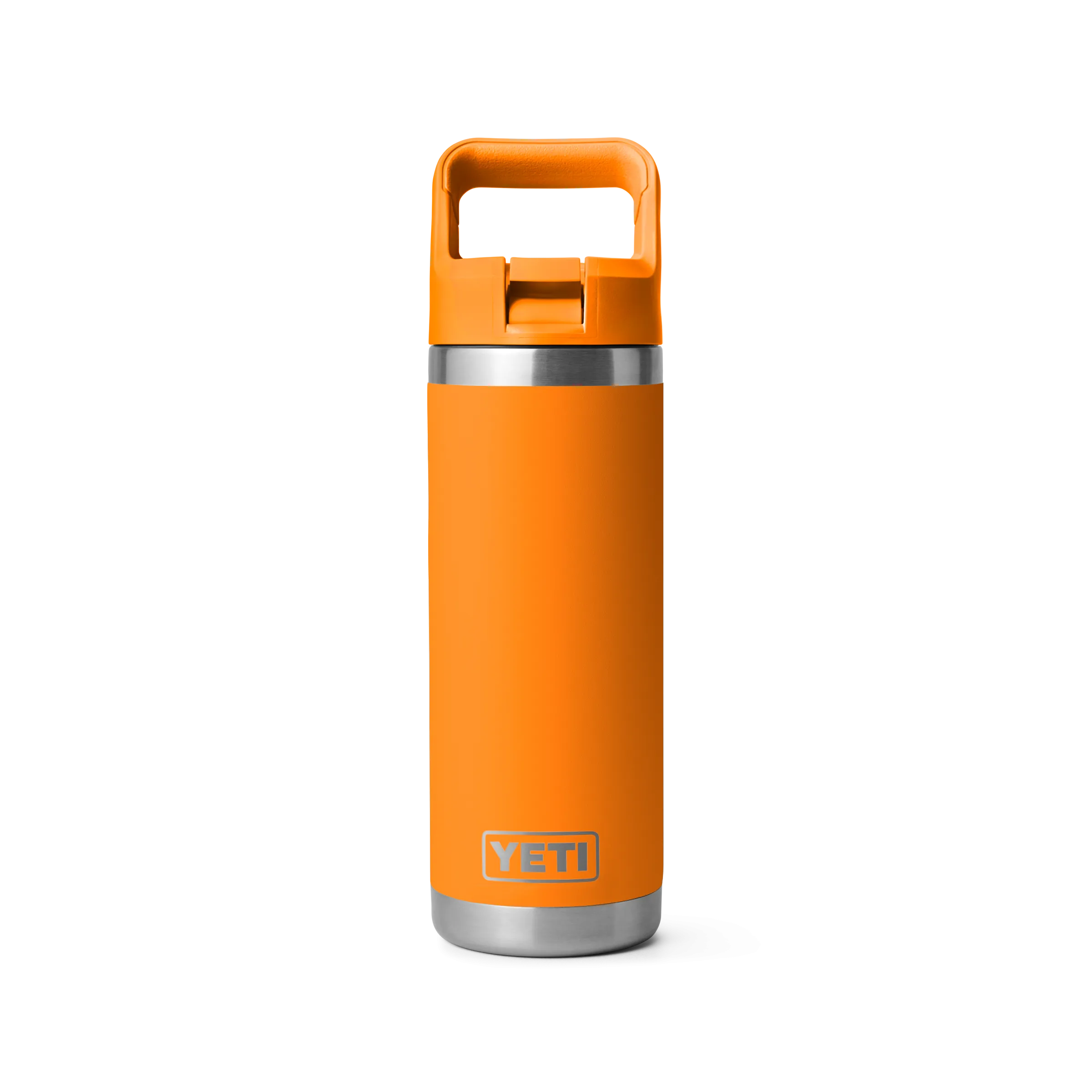 Yeti Rambler 18oz/532ml Bottle with Colour Match Straw Cap - King Crab Orange