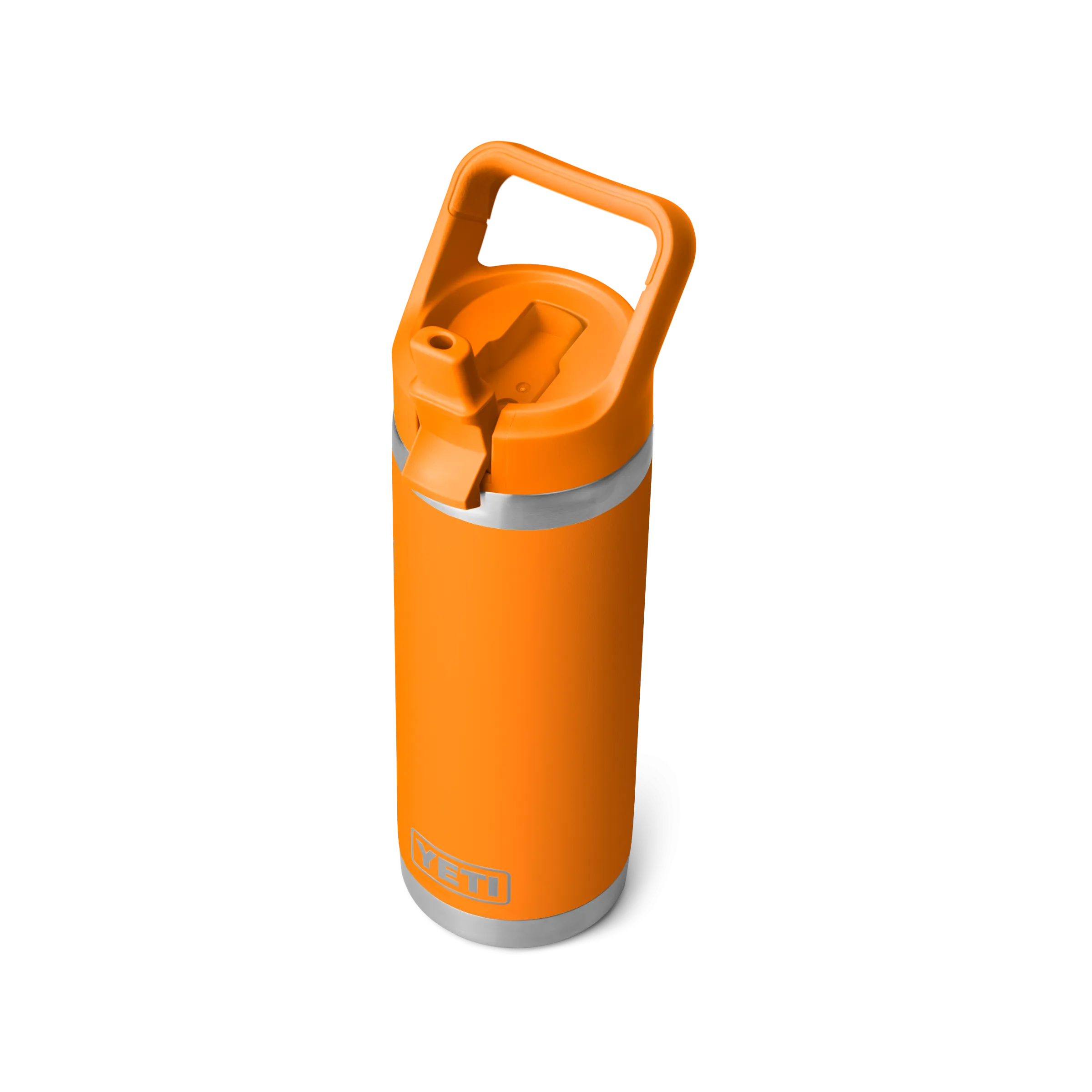 Yeti Rambler 18oz/532ml Bottle with Colour Match Straw Cap - King Crab Orange
