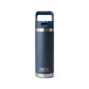 Yeti Rambler 18oz/532ml Bottle with Colour Match Straw Cap - Navy