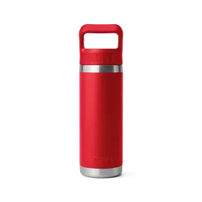 Yeti Rambler 18oz/532ml Bottle with Colour Match Straw Cap - Rescue Red